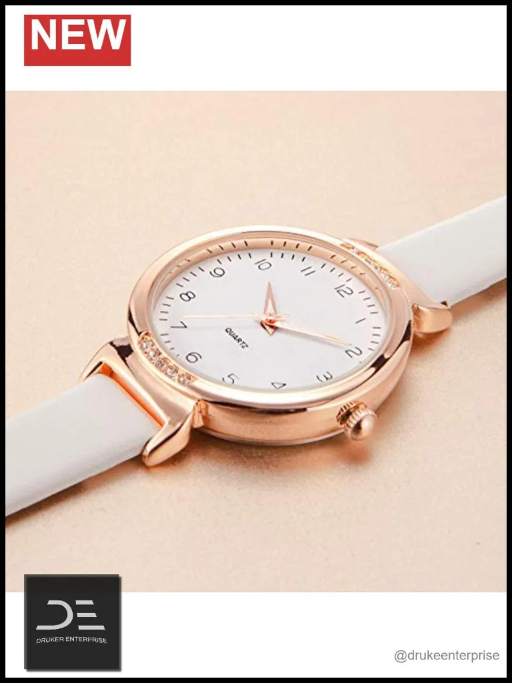 Women's Silicone Sports Watch with Crystal Accents - Analog Display